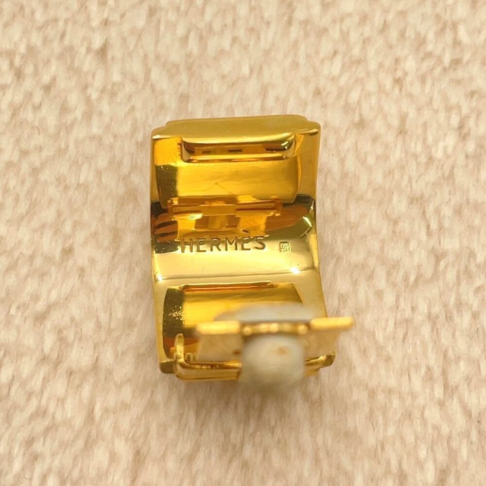 Hermes GD Enamel Earrings Perfume Bottle pattern W/Box - Picture 14 of 16